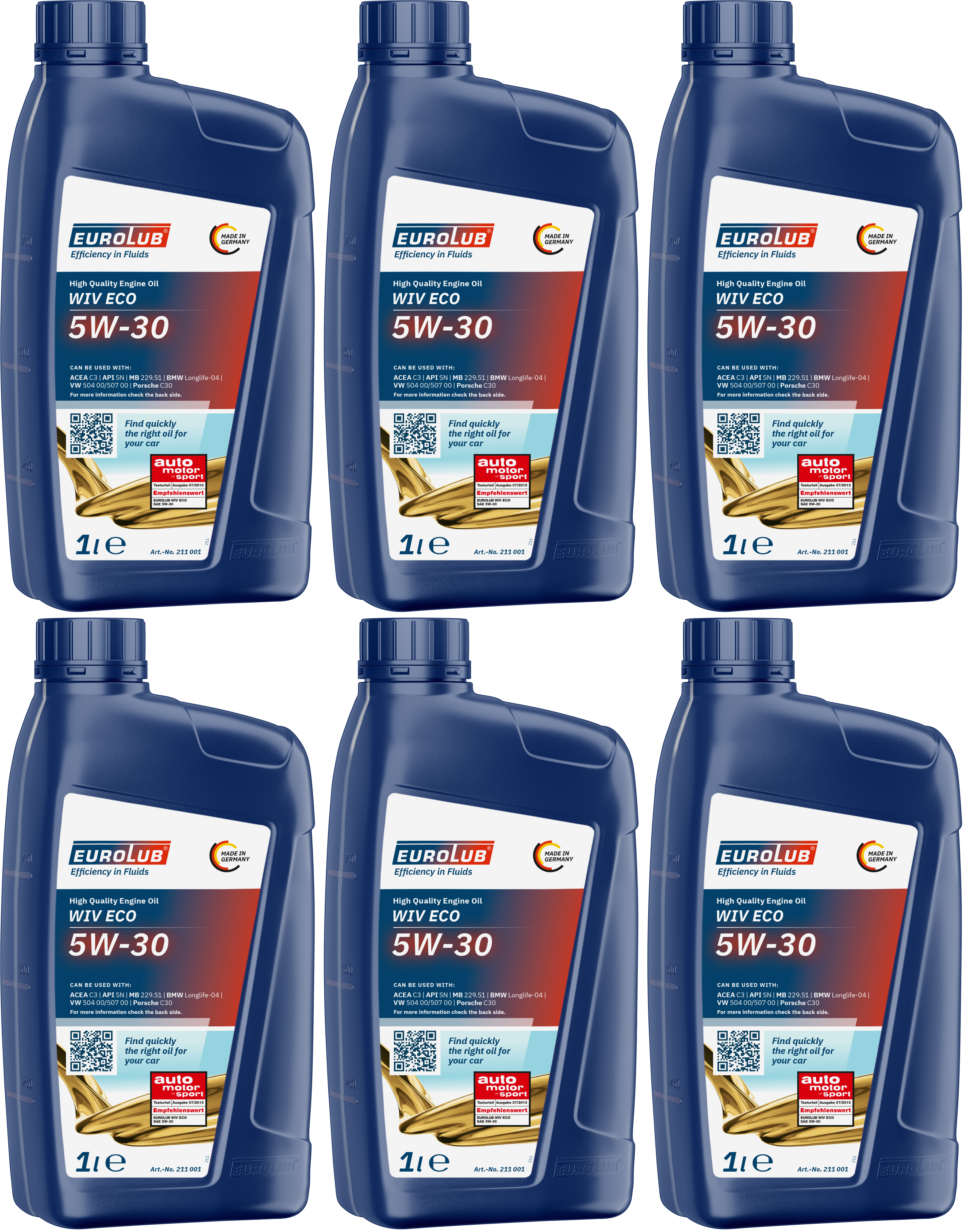 EUROLUB WIV ECO 5W-30 Motoröl 6x 1l = 6 Liter